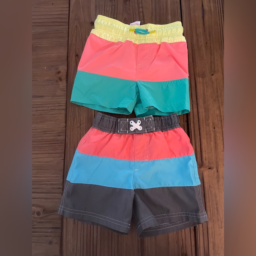 Boys 18 months swim trucks. Never worn